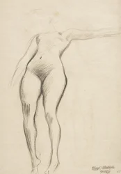 Floating Figure with Lowered Right Arm and Horizontal Left Arm